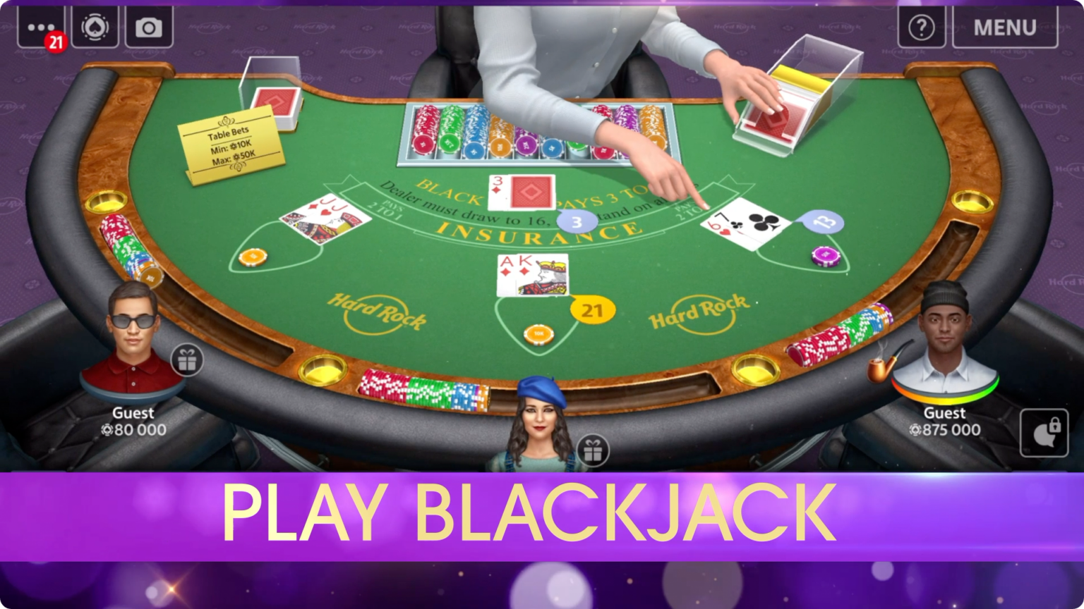 Blackjack & Casino Hard Rock Games