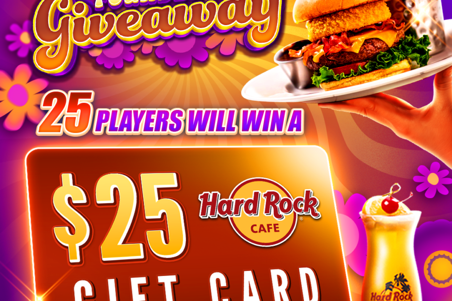 Hard rock cafe founder's day giveaway with $25 gift card
